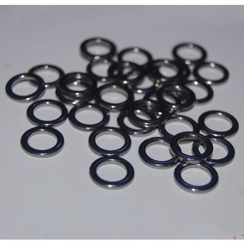 50PCS High strength Jigging Matel lure Hook seamless Single circle connect Ring 10 Size