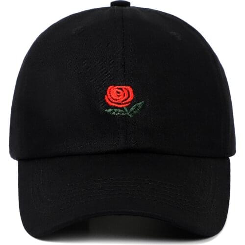 Rose baseball cap for women embroidery flower dad hat cap the rapper cotton female cap outdoor sports men snapback hat bone