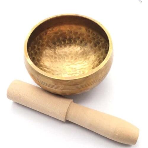 Handmade large himalayan brass chakra 7 metales meditation sound bowl cuencos tibetanos tibetan singing bowl set