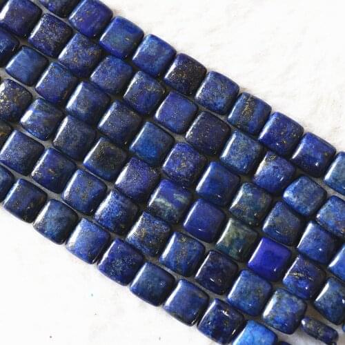 Natural Lapis Lazuli Stone 12mm 14mm Square Shape Beads Diy Loose Beads 15 Inches B596