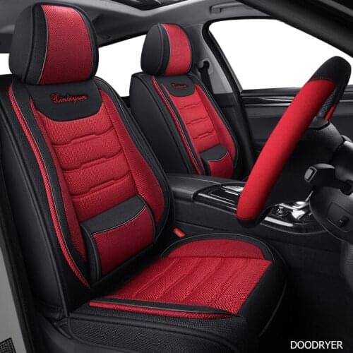 DOODRYER flax car seat covers For audi a6 4f a4 a3 a5 q3 q5 q2 lada xray mitsubishi pajero skoda octavia nissan leaf seat cover