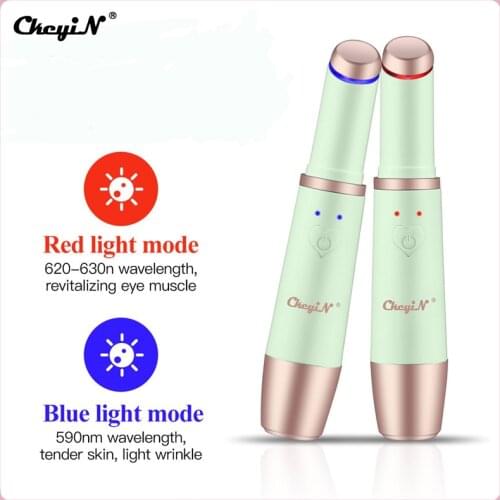 CkeyIN Eye Massager Ionic Pen Heat Sonic Vibration Dark Circles Puffy Eyes Bag Rechargeable Facial Skin Care Beauty Device 50