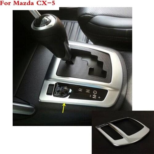 For Mazda CX-5 CX5 2013 2014 2015 2016 car cover stick ABS chrome inner middle front Shift Stall Paddle cup lamp frame trim 1
