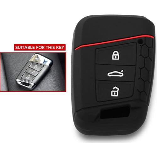 Silicone Key Case Cover For VW PASSAT B8 For Skoda Kodiaq Superb A7 2015 2016 2017 2018 2019 2020 Keyless Fob Shell Skin Holder