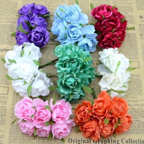 Artificial flowers Fake flowers simulation flowers roses silk hydrangea flower ring DIY materials wholesale shooting background