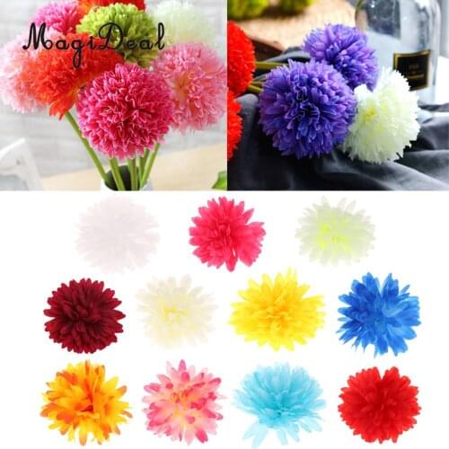 Artificial Pompoms Pom Poms Flower Balls Fluffy Wedding Party Decoration White/Green/Pink/Blue 11Colors