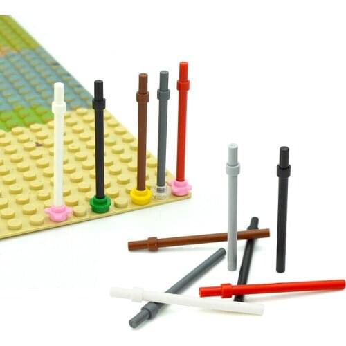 Building Blocks Technical MOC Parts 1x6 Round Bar 6L with Stop Ring Assembles Particles Compatible with 63965 Bricks Toy