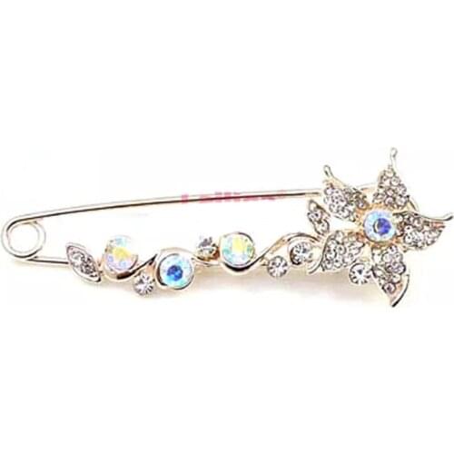 Colourful rhinestone brooches pin