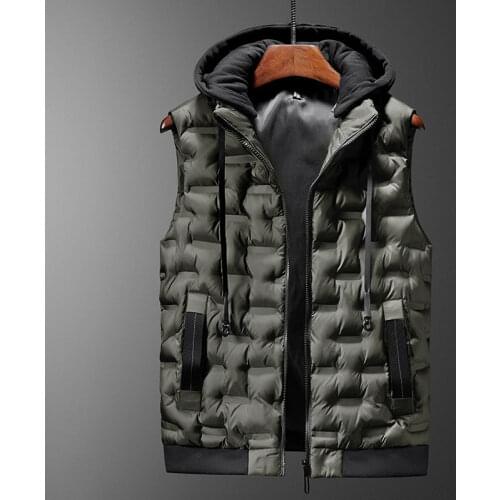 2020 Autumn And Winter Mens Vest Jacket Thickened Casual Cotton Vest Mens Thick Warm Waistcoat Winter Mens Sleeveless Jacket