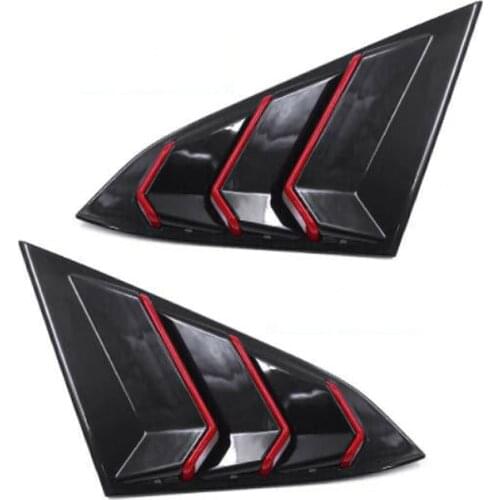 2pcs Rear Window Side Air Vent Louver Cover Trim Fit For Honda Civic Sedan 4-Door 2016-2020