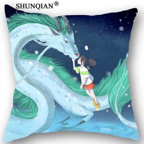 New Spirited Away Pillowcase Wedding Decorative Pillow Case Customize Gift For Pillow Cover 35X35cm,40X40cm(One Sides)