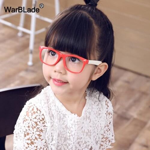 Infant Baby Kids TR90 Eyewear Frames Child Safety Eye Glasses With Clear Lens, Soft Flexible Optic Frame For Myopia WarBLade