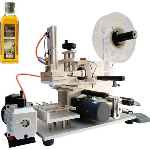 Flat Product Flat Labeling Machine With Date Code Pneumatic Juice Oil Bottle Packaging Sticker