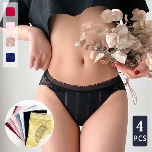 Sexy Lace Panties For Women Underwear Fashion Panty Lingerie Breathable Hollow Out Briefs Low-Rise Panties Female Underwear