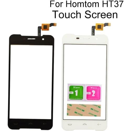 Mobile Touch Screen For Homtom HT37 HT37 Pro Sensor Front Outer Glass Lens Digitizer Digitizer Tools 3M Glue