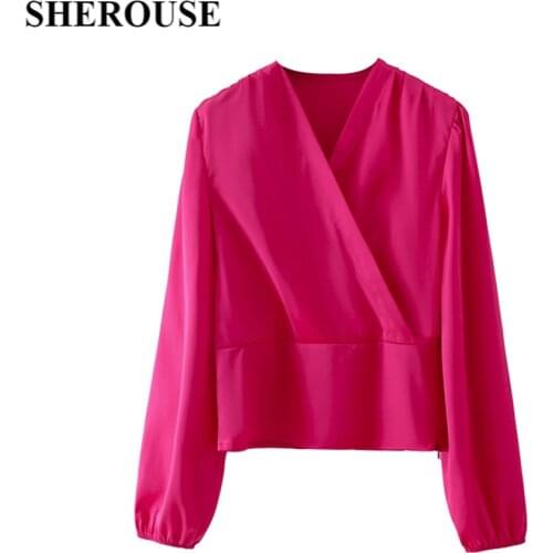 Блузки с цветами Sherouse China At AliExpress