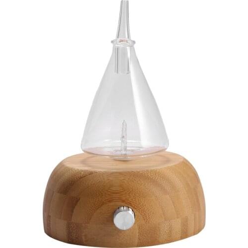 Glass Reservoir Nebulizing Pure Essential Oil Aromatherapy Diffuser,Auto Shut Off/ Led Light Aroma Humidifier for Home Office Eu