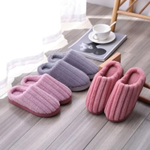 Mens And Womens Cotton Slippers Warm And Comfortable Lovers Home Fall/Winter Indoor Cotton Slippers New 2021 Warm