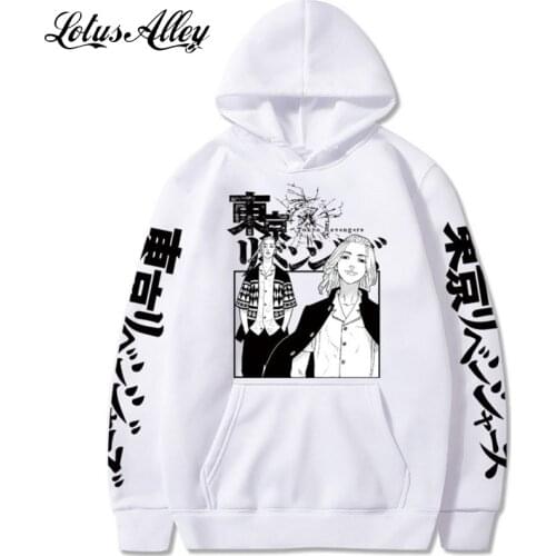 Anime Tokyo Revengers Hooded Sweatshirts Japanese Kanji Printed Cosplay Hoodies Unisex Poleron Mikey Autumn Winter Cotton Hoodie