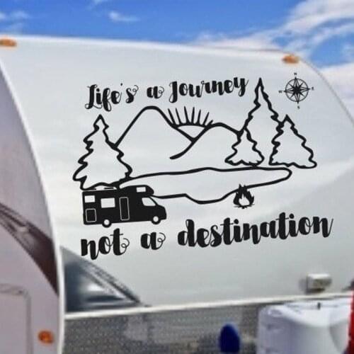 Lifes A Journey Rv Decal, Rv Gifts Decor For Camper Vinyl Sticker Waterproof Adhesive Decals E405