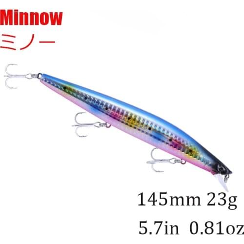 1PCS Crankbait Minnow Fishing Lure Floating Hard Bait145mm 23g Artificial Bait Fishing Wobblers Swimming Carp Fishing tackle