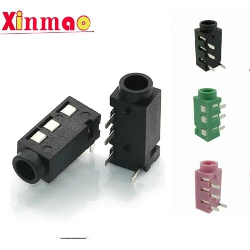 10PCS 3.5mm Female Audio Connector 4 Pin DIP Headphone Jack Socket PJ-320A PJ320A Audio Interface Audio Jack