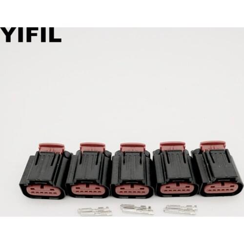 100pcs/lot 6 Pin/Way Accelerator Pedal Position Sensor Throttle Pedal Connector Plug Socket For FORD TE Tyco AMP 1438153-5