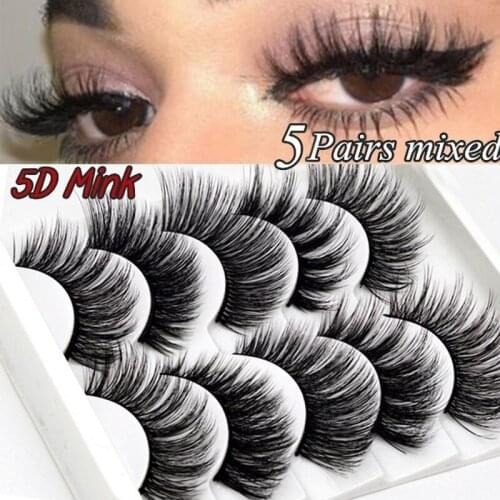250 Pairs 3D Mink Lashes Mink False Eyelashes Package Natural Long Strip Cruelty Free Fake Eyelash Extension Supplies Makeup