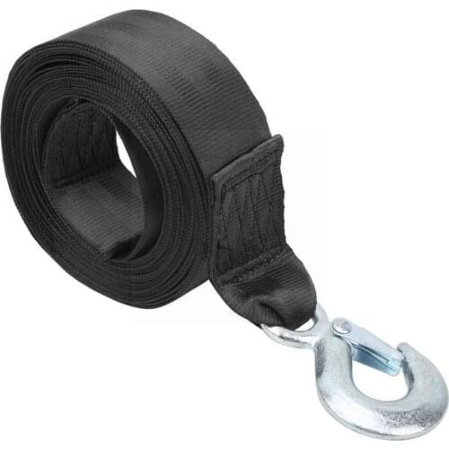 6m Car Tow Rope Traction Winch Belt Heavy Hook Heavy Polyester Rescue Failure Transportation Belt Fiber Rope R7l1