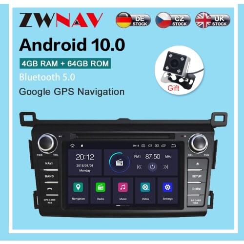 Android 10.0 4GB+64GB Car radio player GPS Navigation for Toyota RAV4 2014-2019 Multimedia Player Radio video stereo head unit