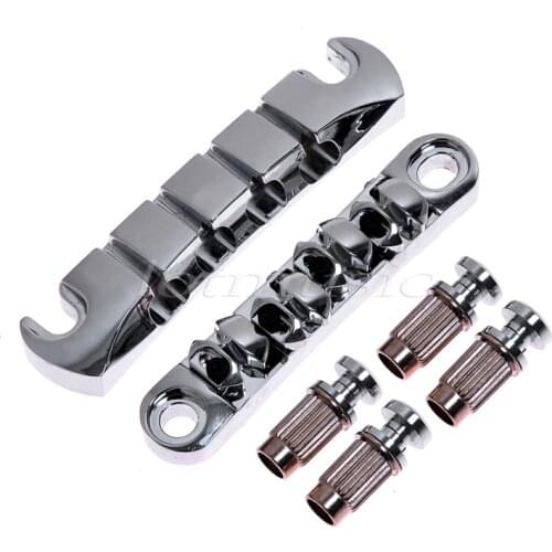Bass Tailpiece Bridge for 4 String Tune O Matic Stop Bar Gold Silver Electric Guitar Parts Accessories