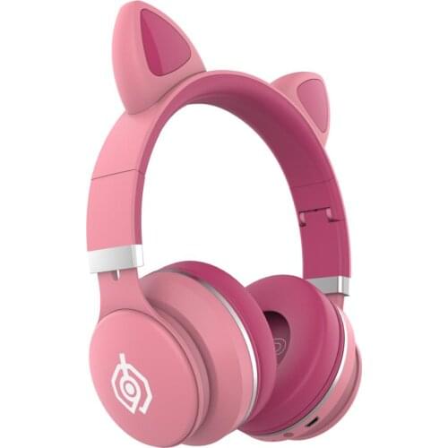 BENTOBEN Wireless 5.0 Bluetooth Headphone Cute LED Stereo Headset With Microphone for Smartphone Children Girls Birthday Gift