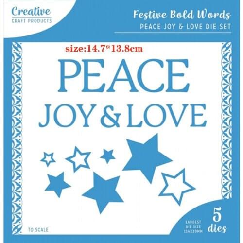 CH 2021 New Arrival Presell JOY, & LOVE SET Stitched Metal Cutting Die DIY Scrapbooking Craft Embossing Making Stencil Template