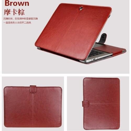 Dropproof PU Leather Laptop Case for Apple Macbook Air Pro Retina 11 12 13 15 16 Inchs Fashion Shockproof Cover Bag A2141 A2159