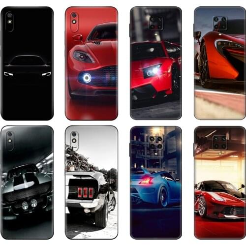 Black tpu Case For Xiaomi Redmi 7A 8 8A 9 9A 9C Case Redmi Note 8T 8 Pro T Note 9 9S 9 Pro Case Sports Cars Male Men