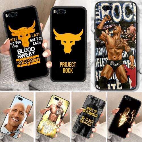 The Rock Dwayne Johnson Phone Case For Xiaomi Mi Note 8 9 10 11 9T 10T A3 Lite Pro Ultra black art waterproof pretty hoesjes 3D
