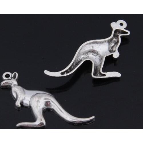 Daisies 100pcs/lot 22x47mm Cute Kangaroo Charms Cartoon Australia Animal Shape Pendant DIY Jewelry Findings
