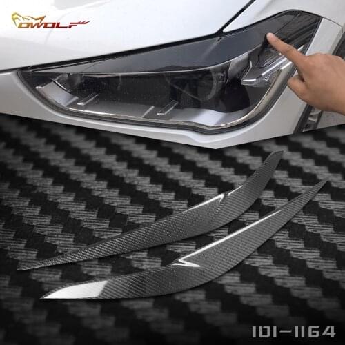 FOR BMW X1 F48 f49 carbon fiber lamp eyebrow headlamp decoration paste a pair