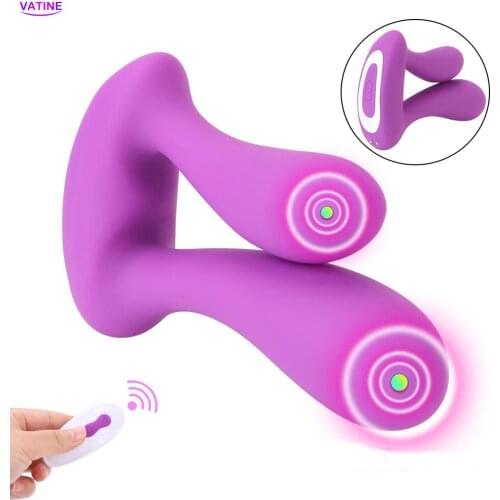 Dual Dildos Anal Plug Vagina Massage Vibrators For Women Sex Toys Adult Products Erotic Wireless Machine Female Masturbator Shop