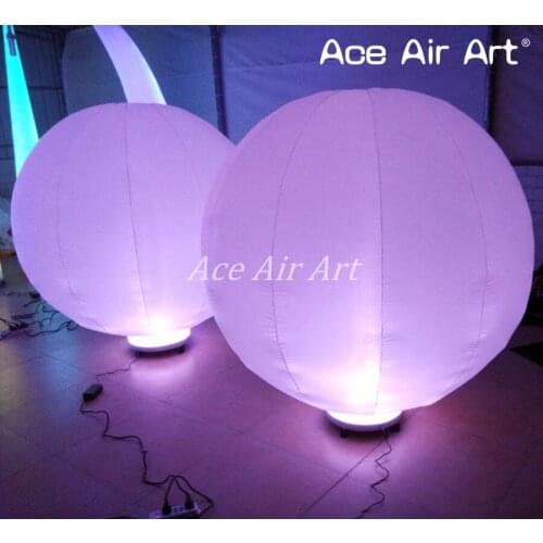 Custom outdoor advertising lighting round inflatable led balloon for event party