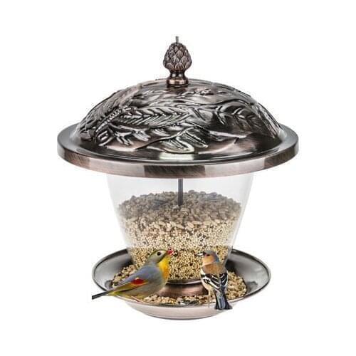 Outdoor bird feeder, garden decoration, villa, balcony bird feeder, automatic bird feeding trough