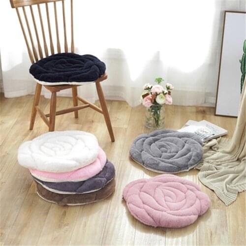 Round Shorthaired Rose Cushion tatami plush chair cushion Home Floor Decor Cushion Pad Car Mat Chair Japanese Style