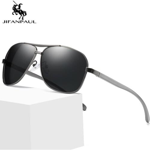 JIFANPAUL Aluminum magnesium alloy material frame polarized sunglasses men classic fashion glasses for men driving sun glasses