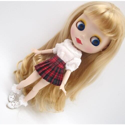 1pcs Blyth Doll Clothes fashion Striped T-shirt, skirt, sweater, socks for Blyth Azone OB23 OB24 1/6 doll accessories