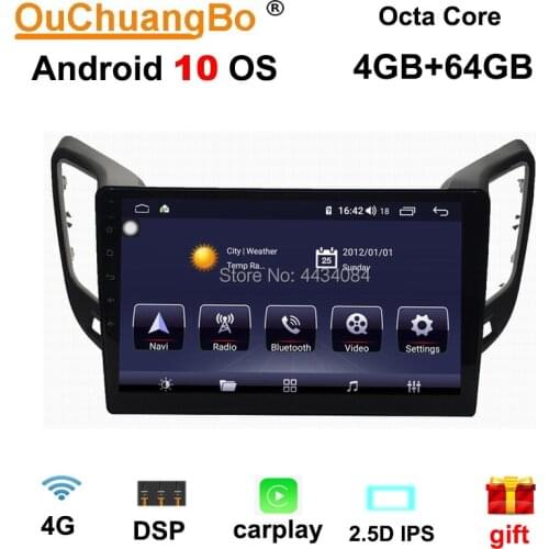 Ouchuangbo 2.5D IPS screen car gps tape recoder for Changan CS15 support slipt screen 8 core carplay DSP 4+64 android 10