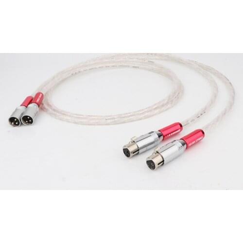 Pair of High-Powered OCC Silver Plated XLR Audio Cable High Fidelity Balance Audio Cable XLR Male for XLR Female Extension Ca