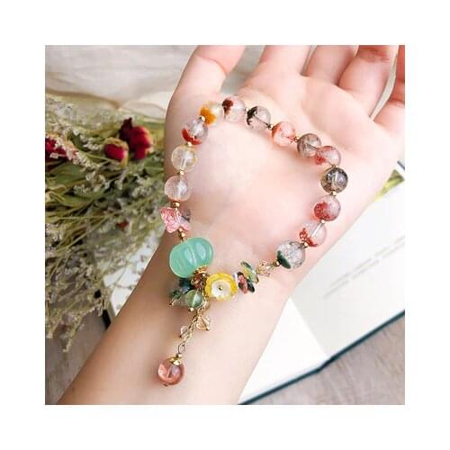 S925 Sterling Silver Natural Bracelet Austrian Crystal Bracelet Heavy Handmade Jewelry for Women