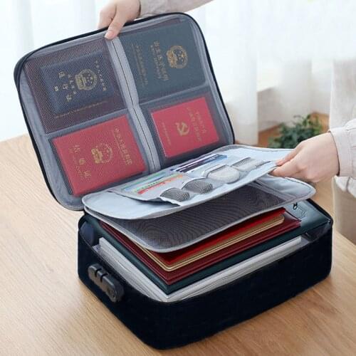 Certificate Storage Bag Family Documents Household Register Passport Card Bag File Storage Box Organizer Boxes