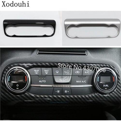 Car Styling Stick Interior Air Condition Button Control Outlet Stwich Trim Frame Lamp 1pcs For Ford Focus 2018 2019 2020