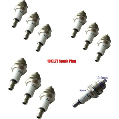 Knight 10X L7T Spark Plug for 2 STROKE ATV MINI SUPER POCKET BIKE Trimmer 43cc 47CC 49CC Engine Pocket Scooter Quad ATV